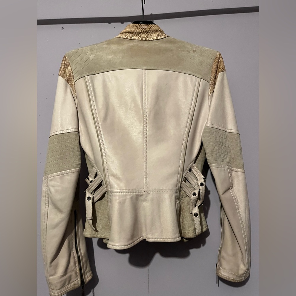 Vintage Just Cavalli Python Skin Leather/Suede Jacket - Picture 3 of 17